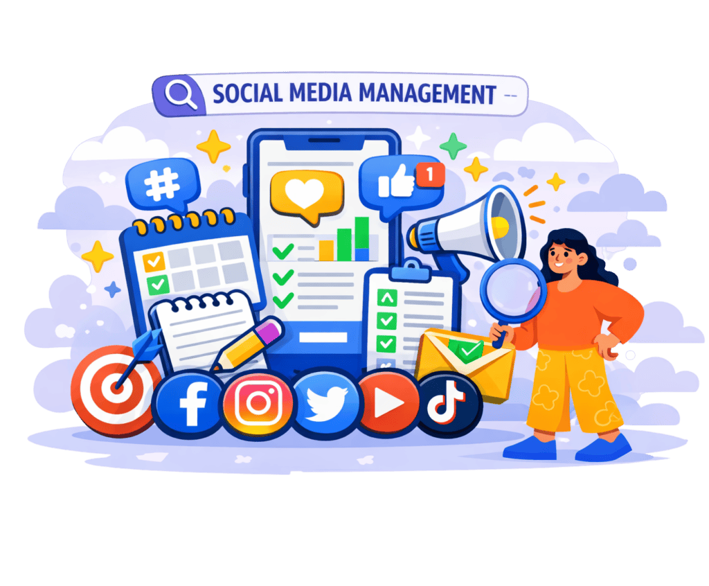 Illustration for Social Media Management Services